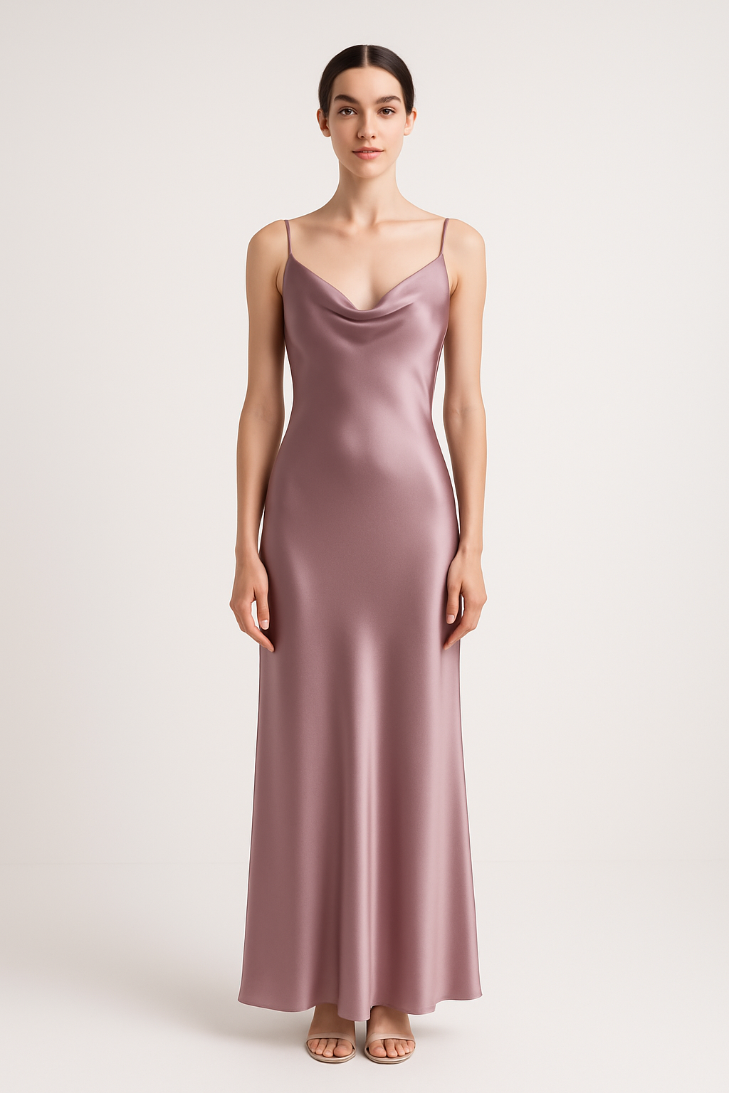 Soft Mauve Silk Slip Dress - Serica House