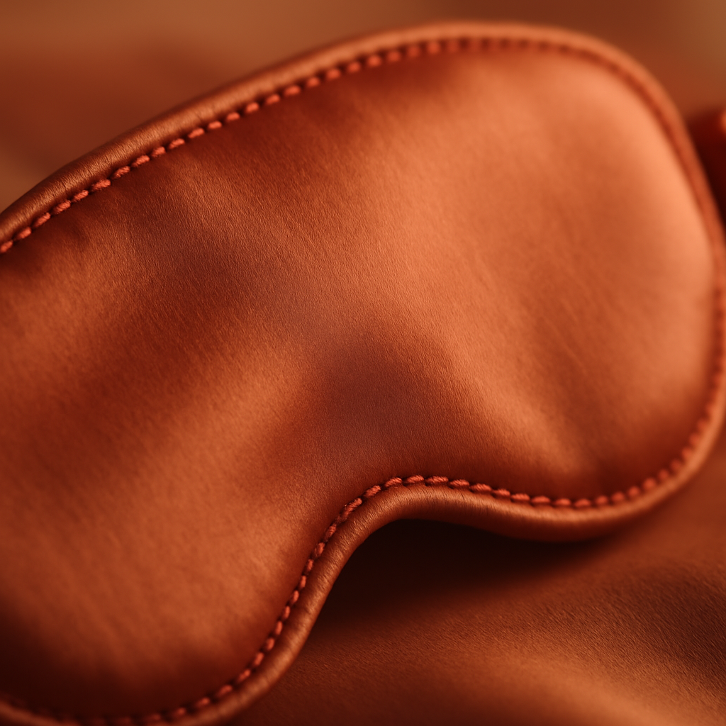 Terracotta Silk Eye Mask – Chic Comfort - Image 3