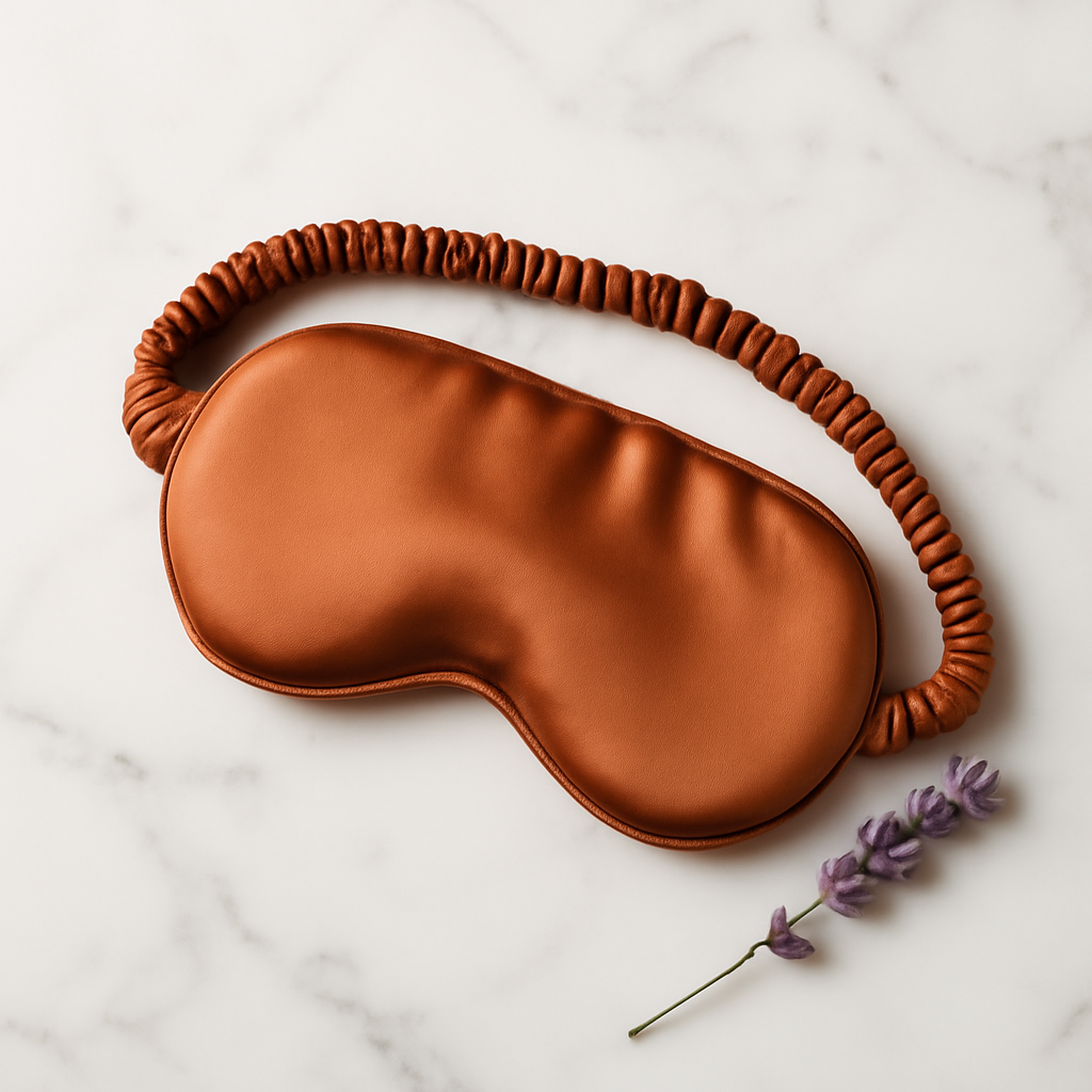 Terracotta Silk Eye Mask – Chic Comfort - Image 4
