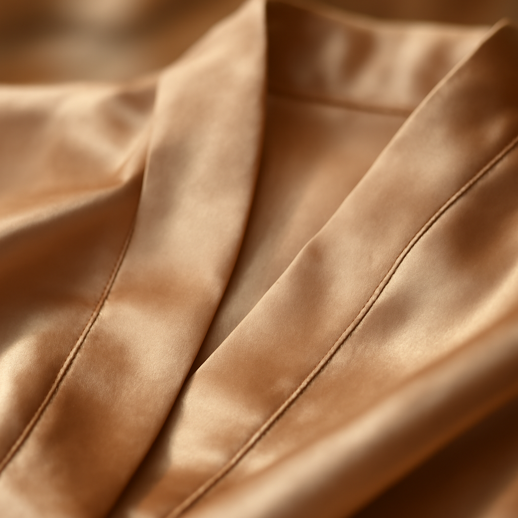 Warm Nude Long Silk Kimono Robe | Serica - Image 3