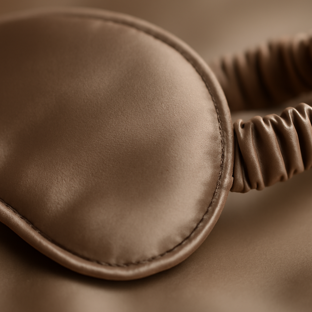 Warm Taupe Silk Sleep Mask | Serica House - Image 3