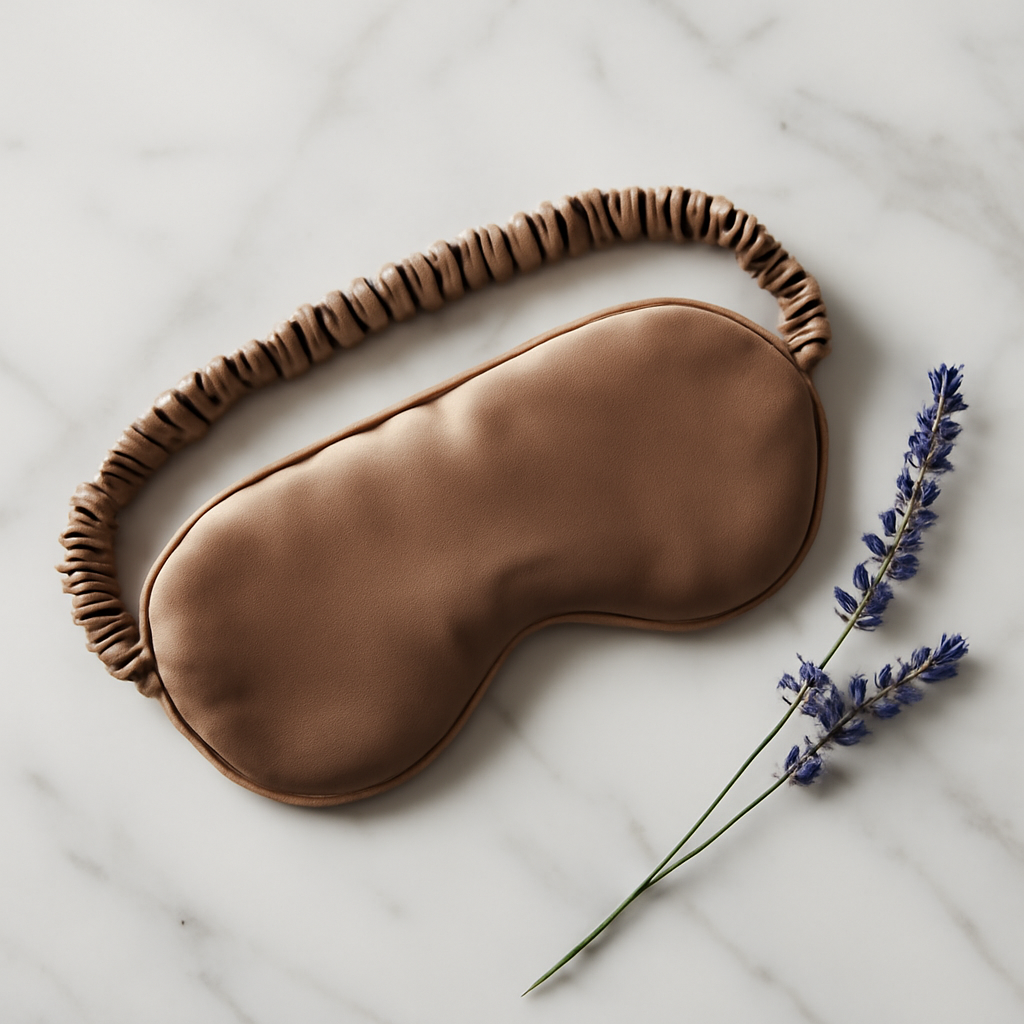 Warm Taupe Silk Sleep Mask | Serica House - Image 4