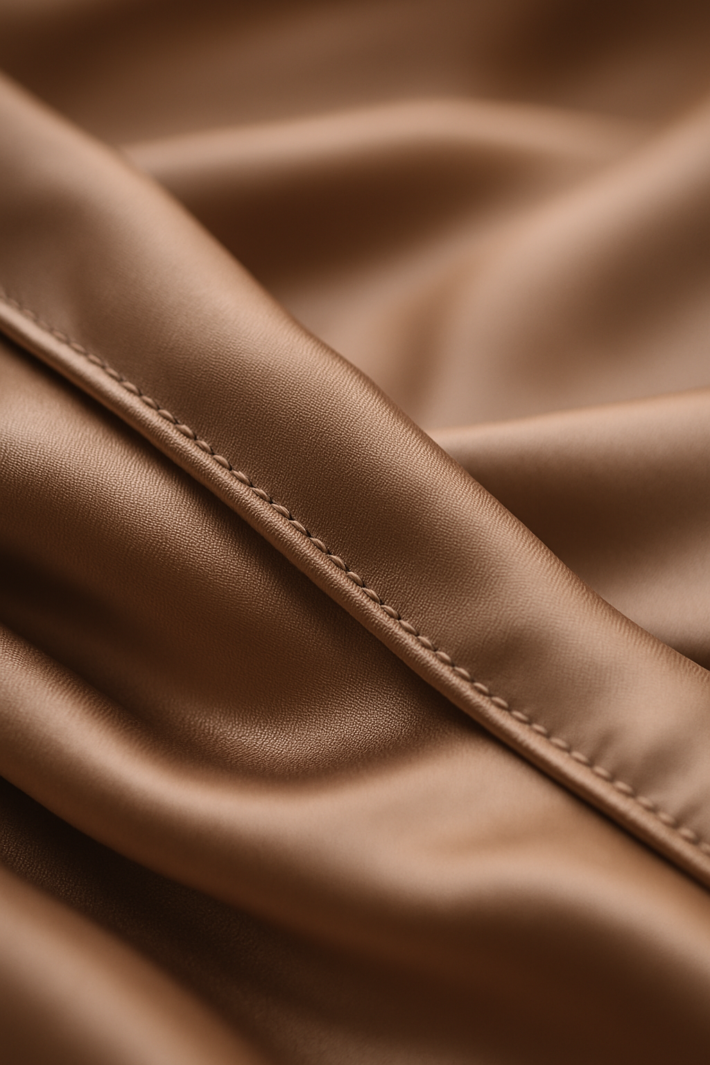 Warm Taupe Silk Sleep Set for Women – Serica Luxury - Image 3