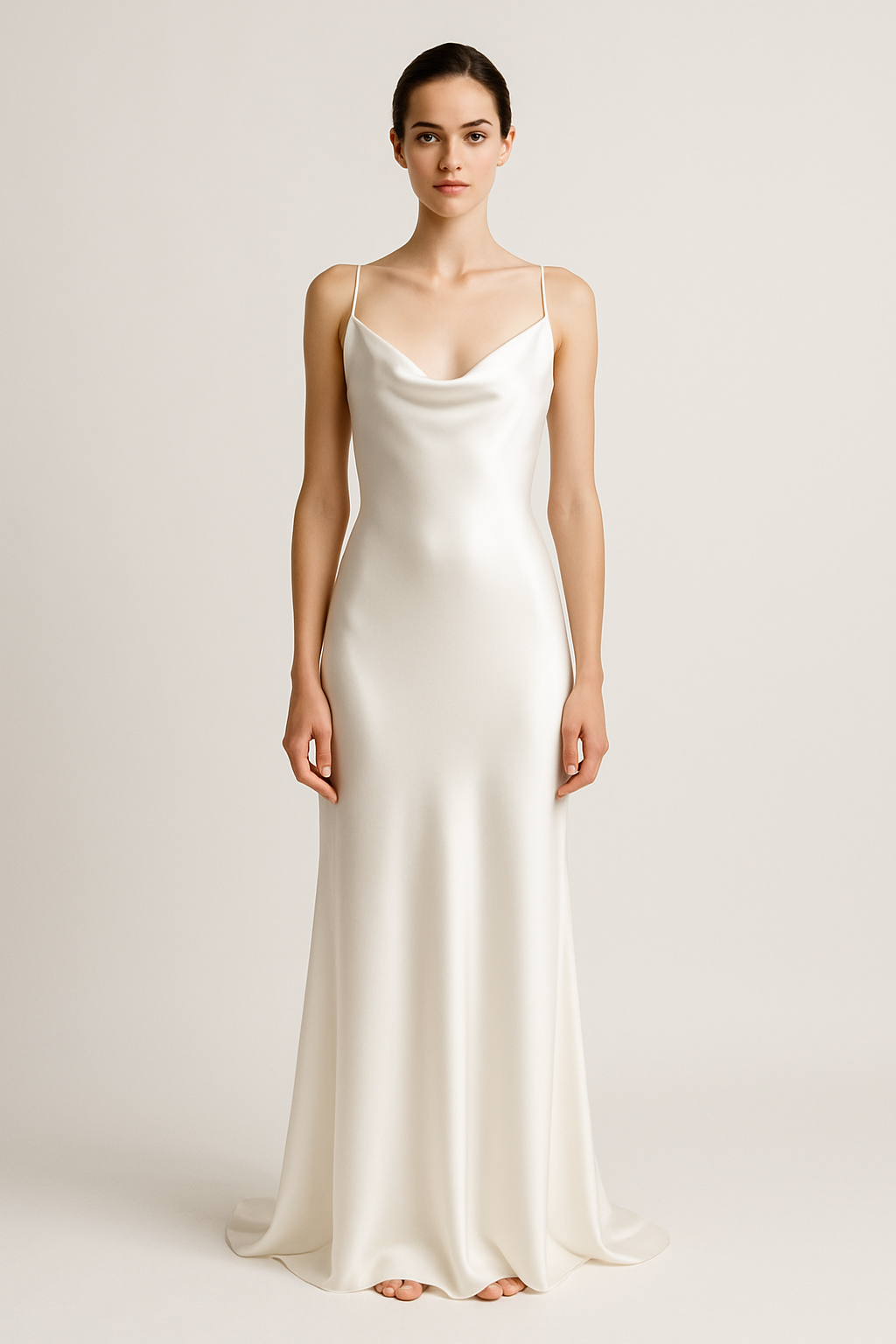 White Silk Bridal Slip Dress | Serica House